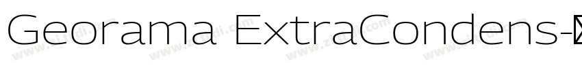 Georama ExtraCondens字体转换
